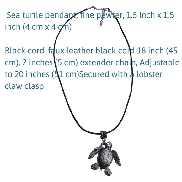 Sea Turtle Necklace 1346 - Picture 3 of 6